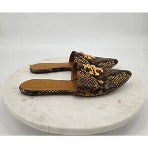 Tory Burch 
Snake Skin Embossed Eleanor Mule